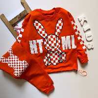 ست بلوز و شلوار اسپورت شیک و جذاب مناسب حدود سنی 4 تا 11 سال جنس دورس پنبه لاکرا آستین فینگردار کیفیت عالی 