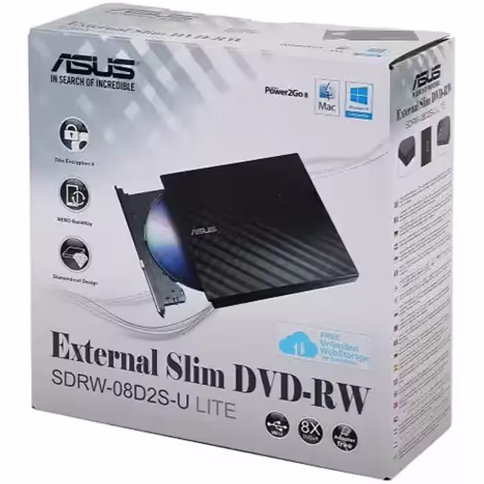 درایور DVD اکسترنال ایسوس مدل SDRW-08D2S-U Lite - دوسو آی تی