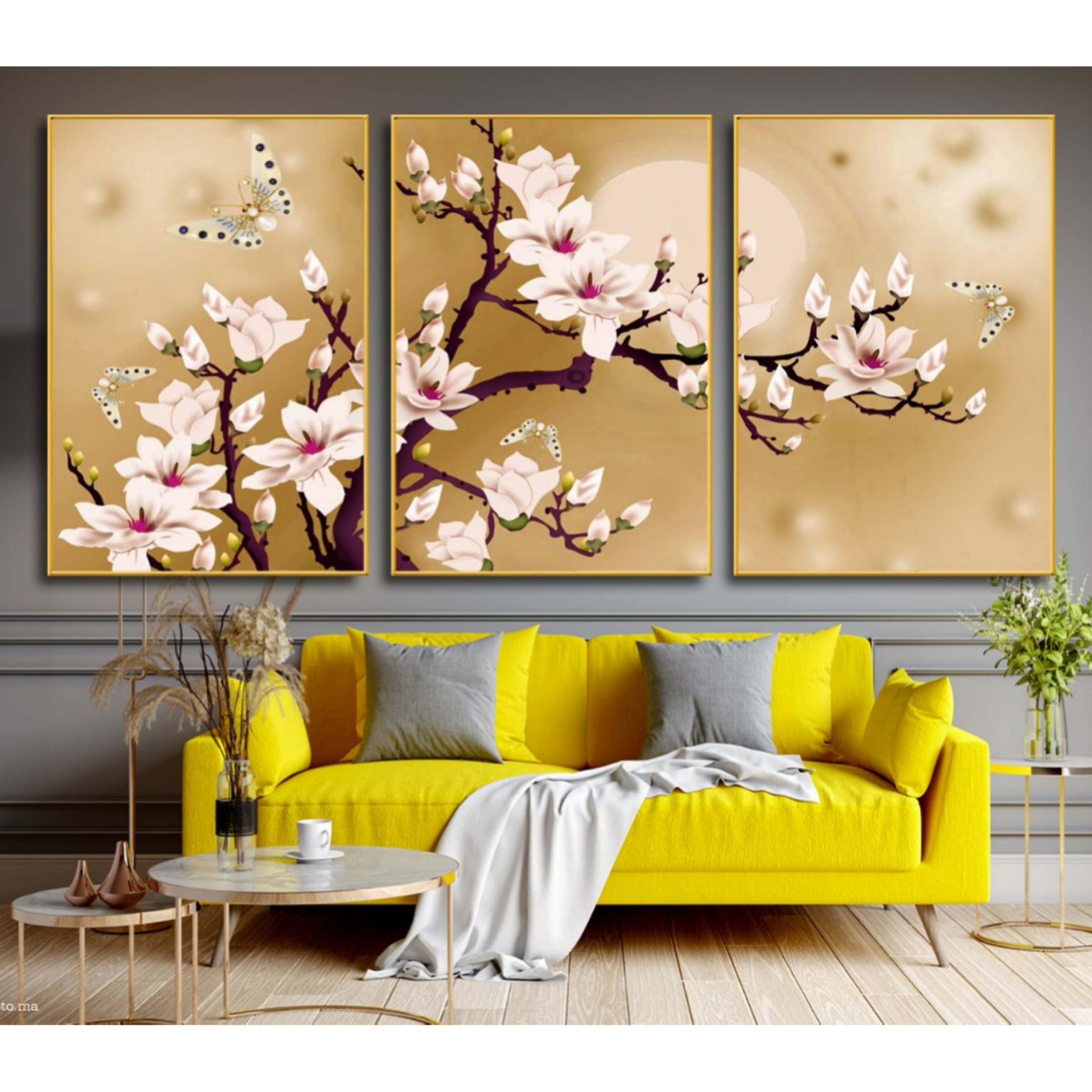 تابلو مدل دکوراتیو کد 3039 مجموعه 3 عددی