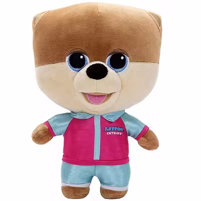 عروسک طرح سگ مدل Jiffpom Puppy کد SK/16 ارتفاع 28 سانتی متر