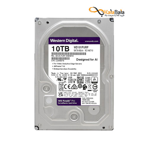 خرید و قیمت هارد اینترنال وسترن دیجیتال Purple Pro 10TB Smart Video