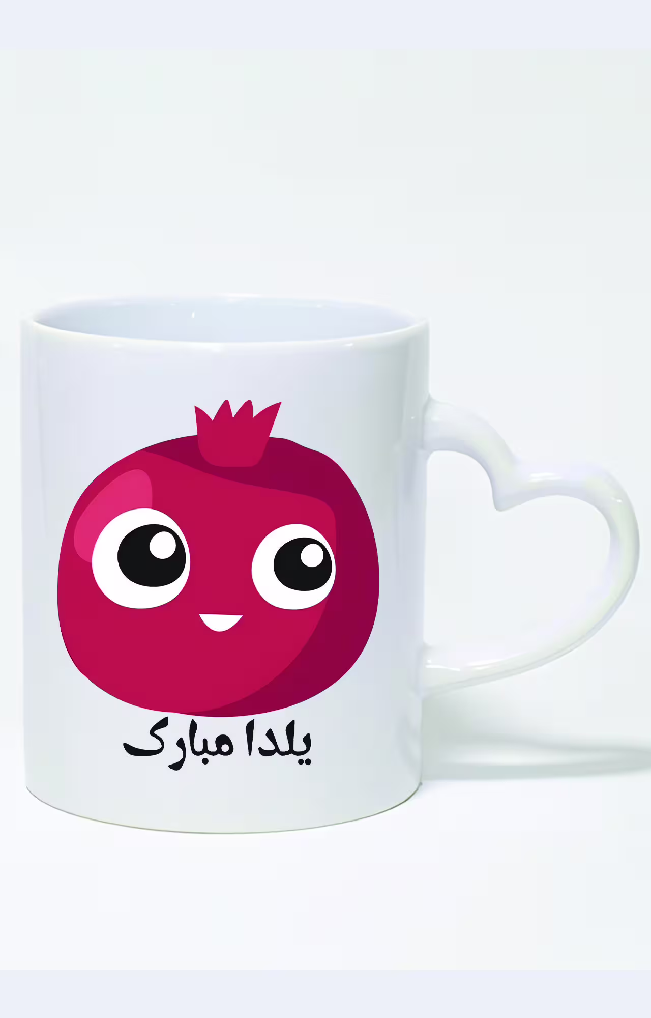 ماگ دسته قلبی طرح شب یلدا مبارک کد 3800