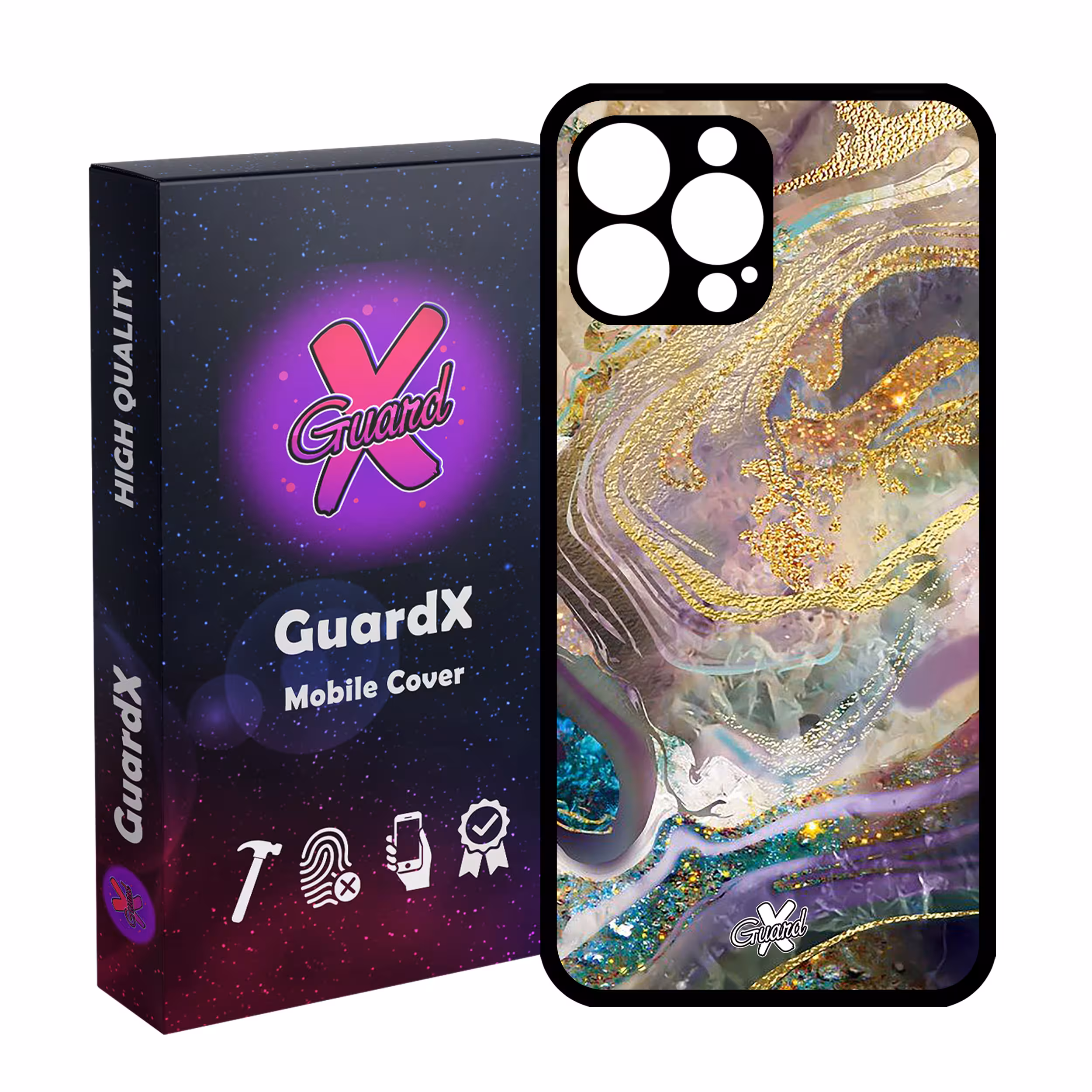 کاور گارد ایکس طرح ماربل مدل Glass10295 مناسب برای گوشی موبایل اپل iPhone 13 Pro Max
