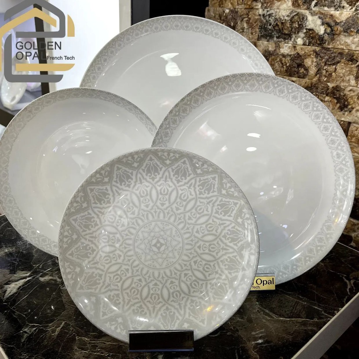 آرکوپال 26پارچه طرح صدف طوسی (پس کرایه)