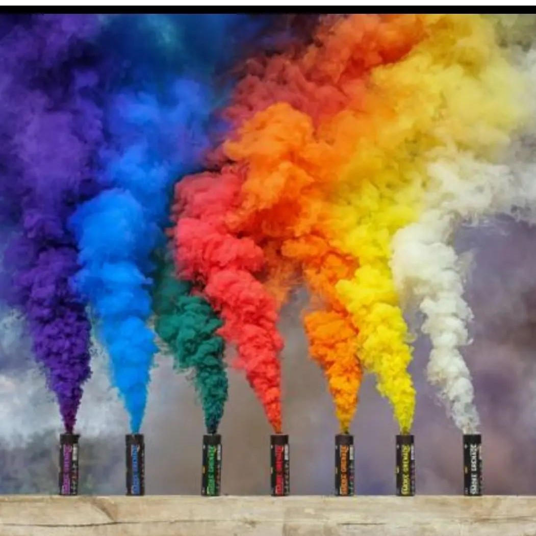 دود رنگی ،در انواع دستی و زمینی با تنوع رنگ بالا وزمان سوزش عالی