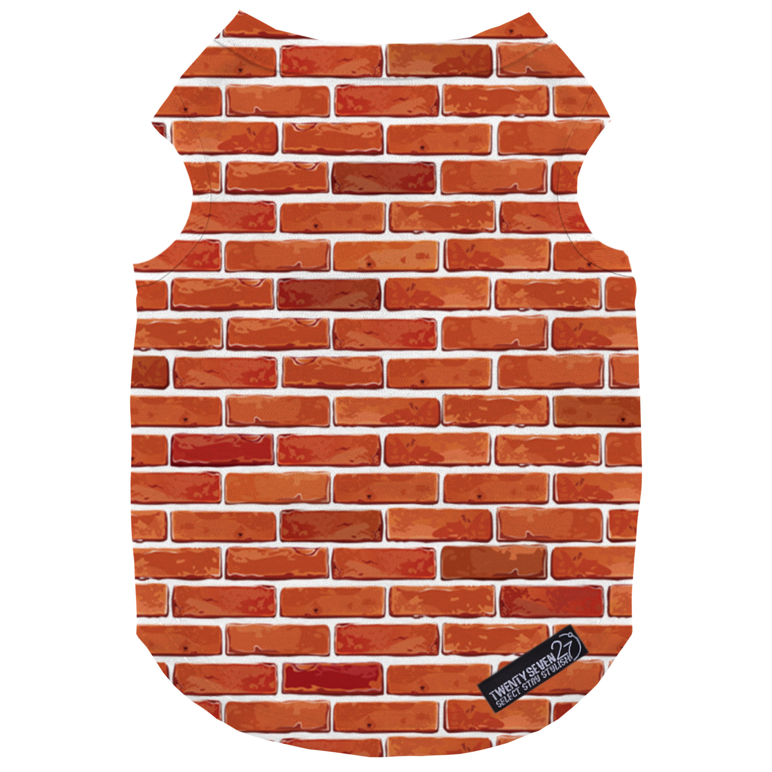 لباس سگ و گربه 27 طرح Red Brick Wall کد MH711 سایز S