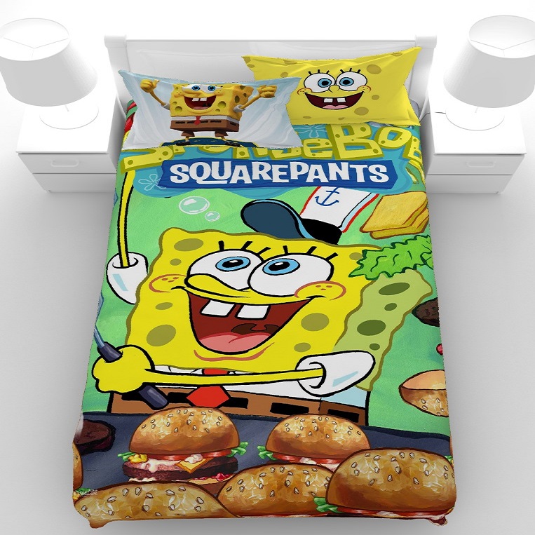 سرویس خواب مدل باب همبرگر squarepants یکنفره 5 تکه