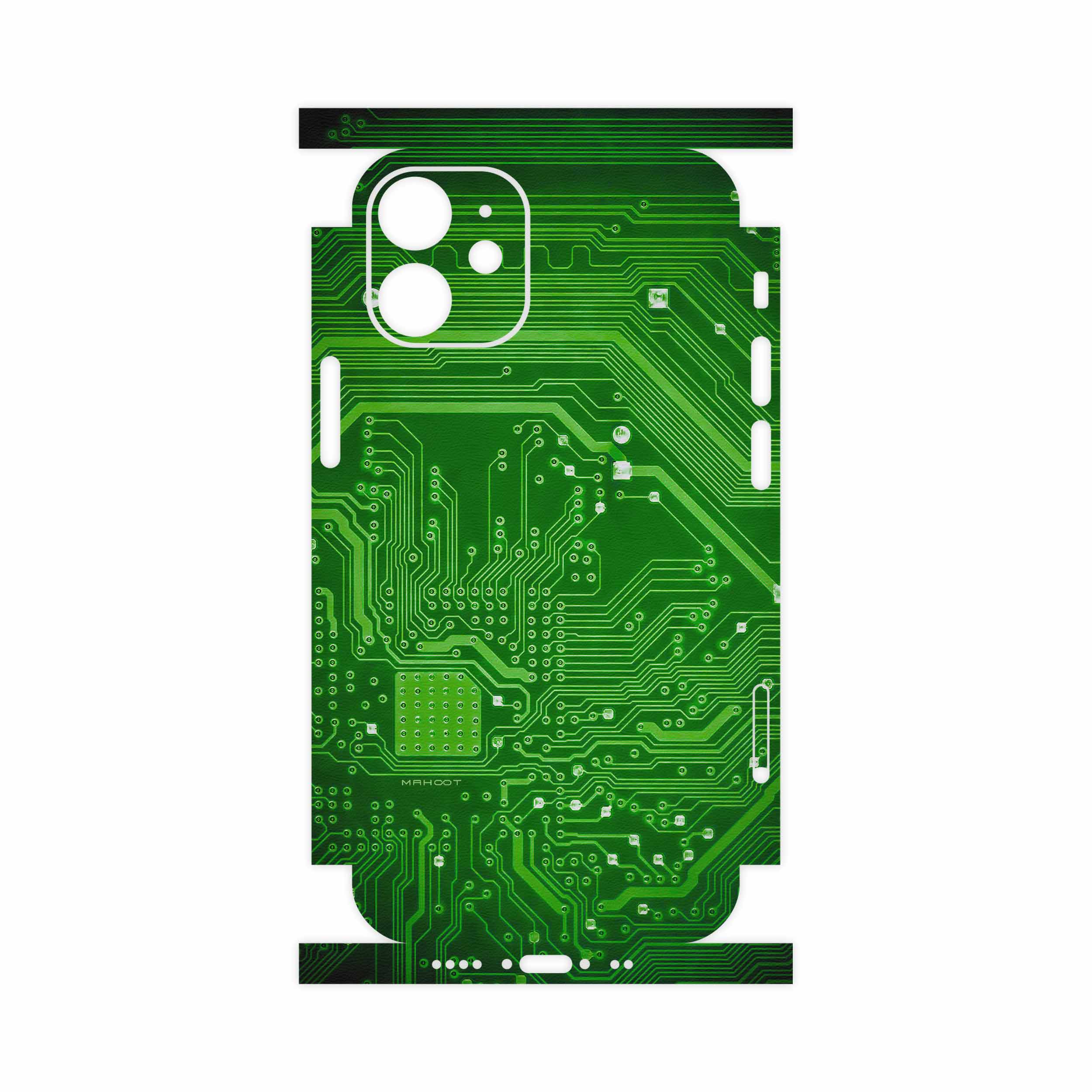 برچسب پوششی ماهوت مدل Green Printed Circuit Board-FullSkin مناسب برای گوشی موبایل اپل iPhone 12 mini