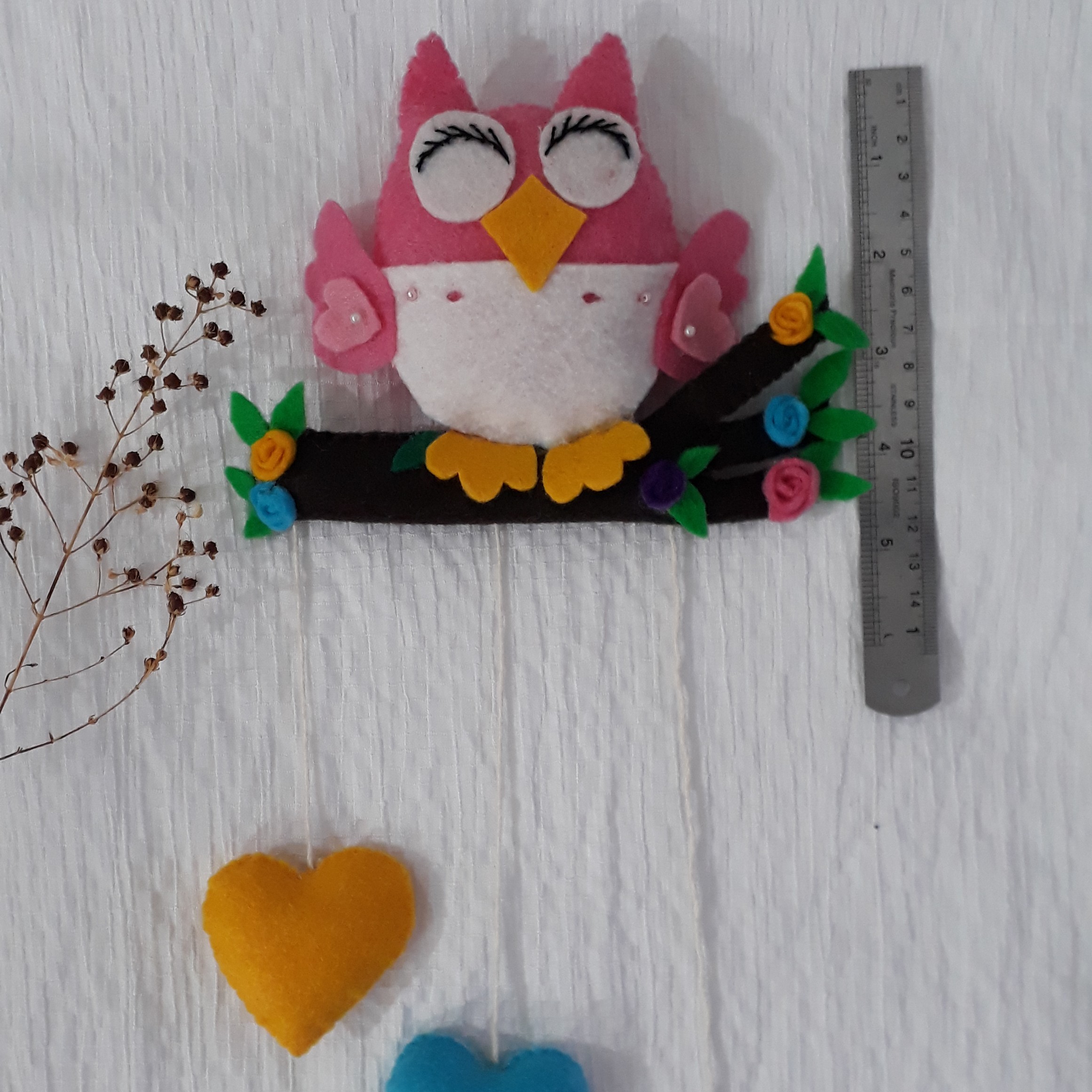 آویز رو در جغد نمدی