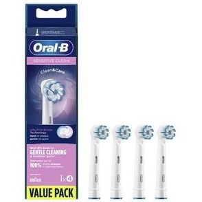 سری یدک مسواک برقی اورال-بی مدل Sensitive Clean بسته 4 عددی