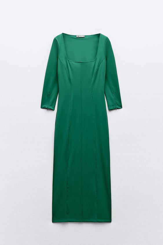 لباس میدی زنانه زارا MIDI DRESS | تهران زارا TehranZara