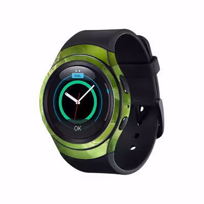 برچسب ماهوت طرح Green_Crystal_Marble مناسب برای ساعت هوشمند سامسونگ Galaxy Gear S2