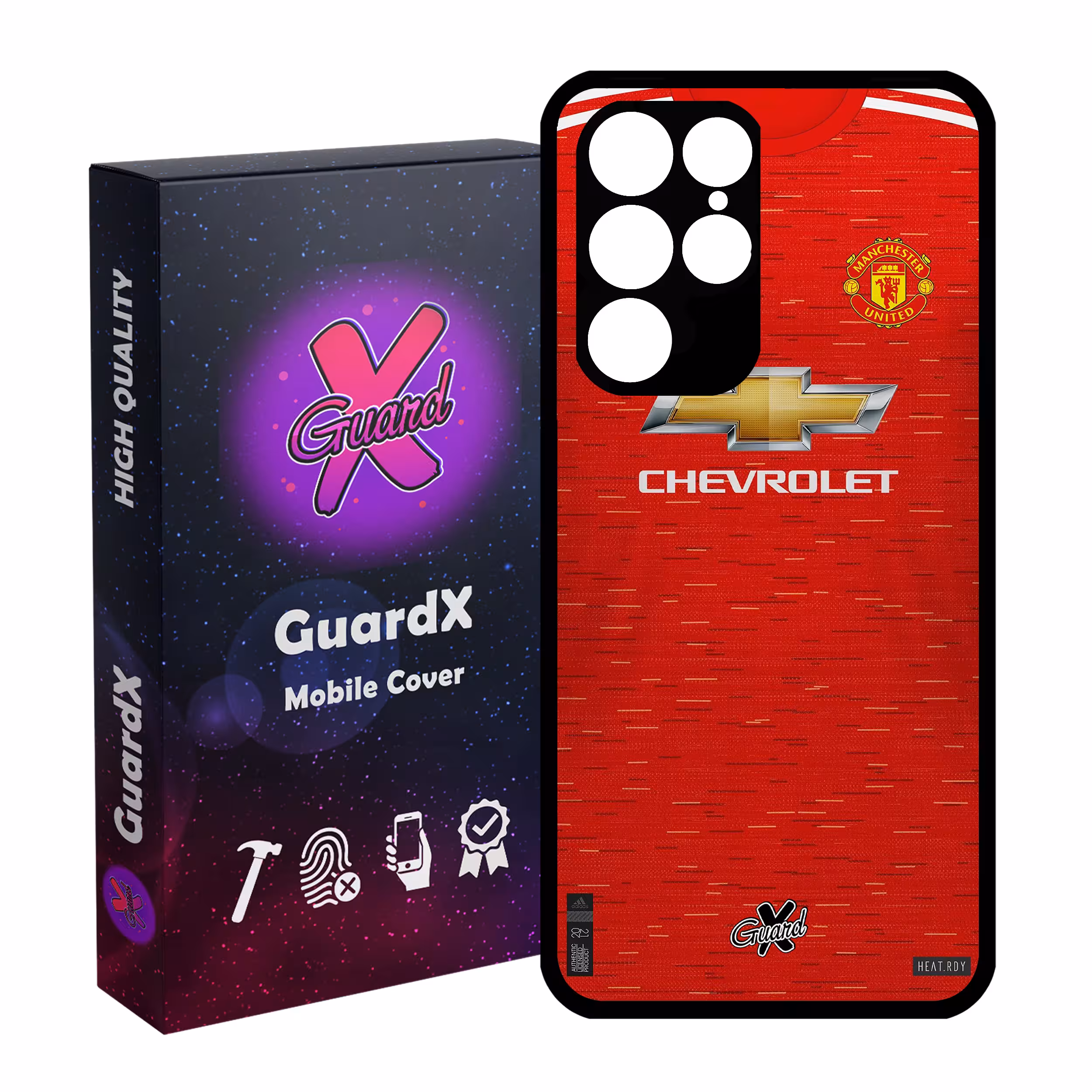 کاور گارد ایکس طرح Manchester United مدل Glass10248 مناسب برای گوشی موبایل سامسونگ Galaxy S22 Ultra