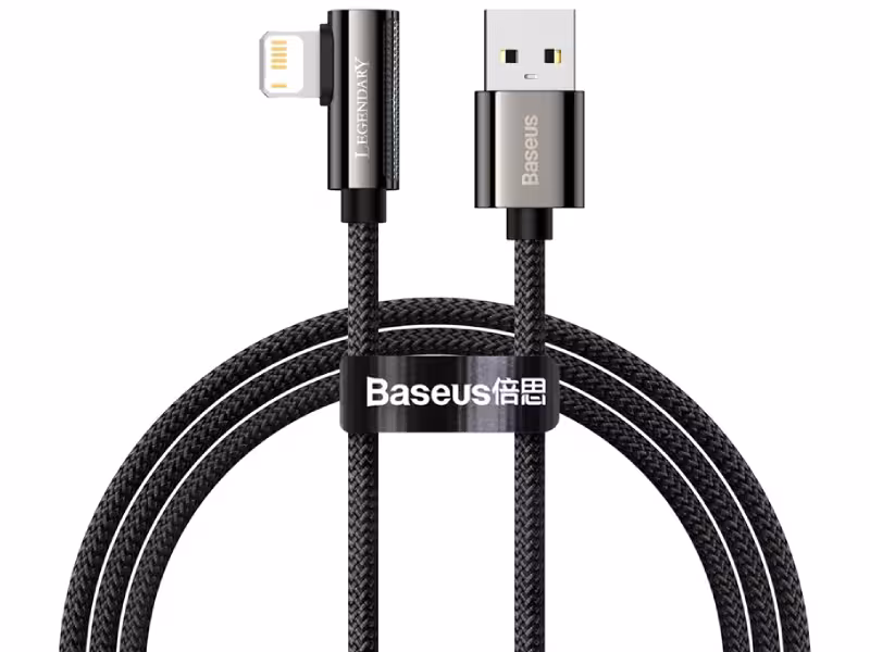 کابل لایتنینگ مخصوص بازی بیسوس مدل Legend Series Elbow Fast Charging Data Cable CALCS-01