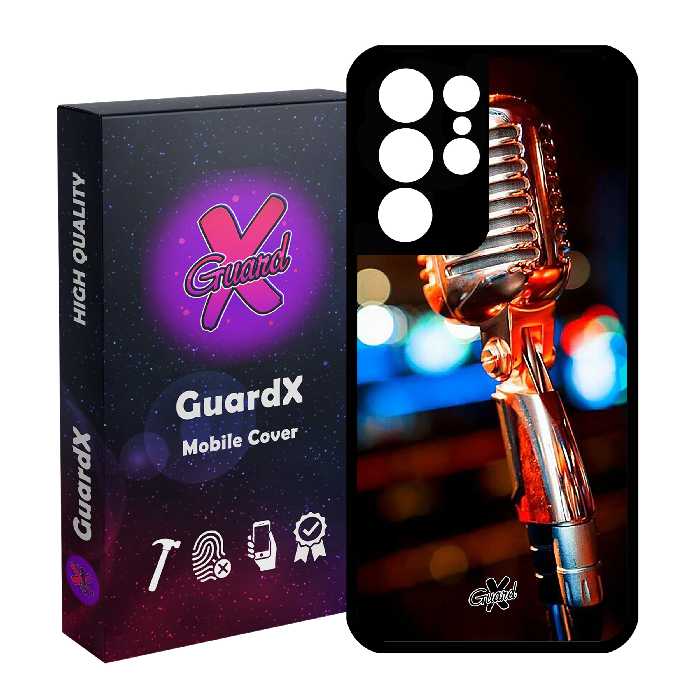 کاور گارد ایکس طرح میکروفون مدل Glass10259 مناسب برای گوشی موبایل سامسونگ Galaxy S21 Ultra