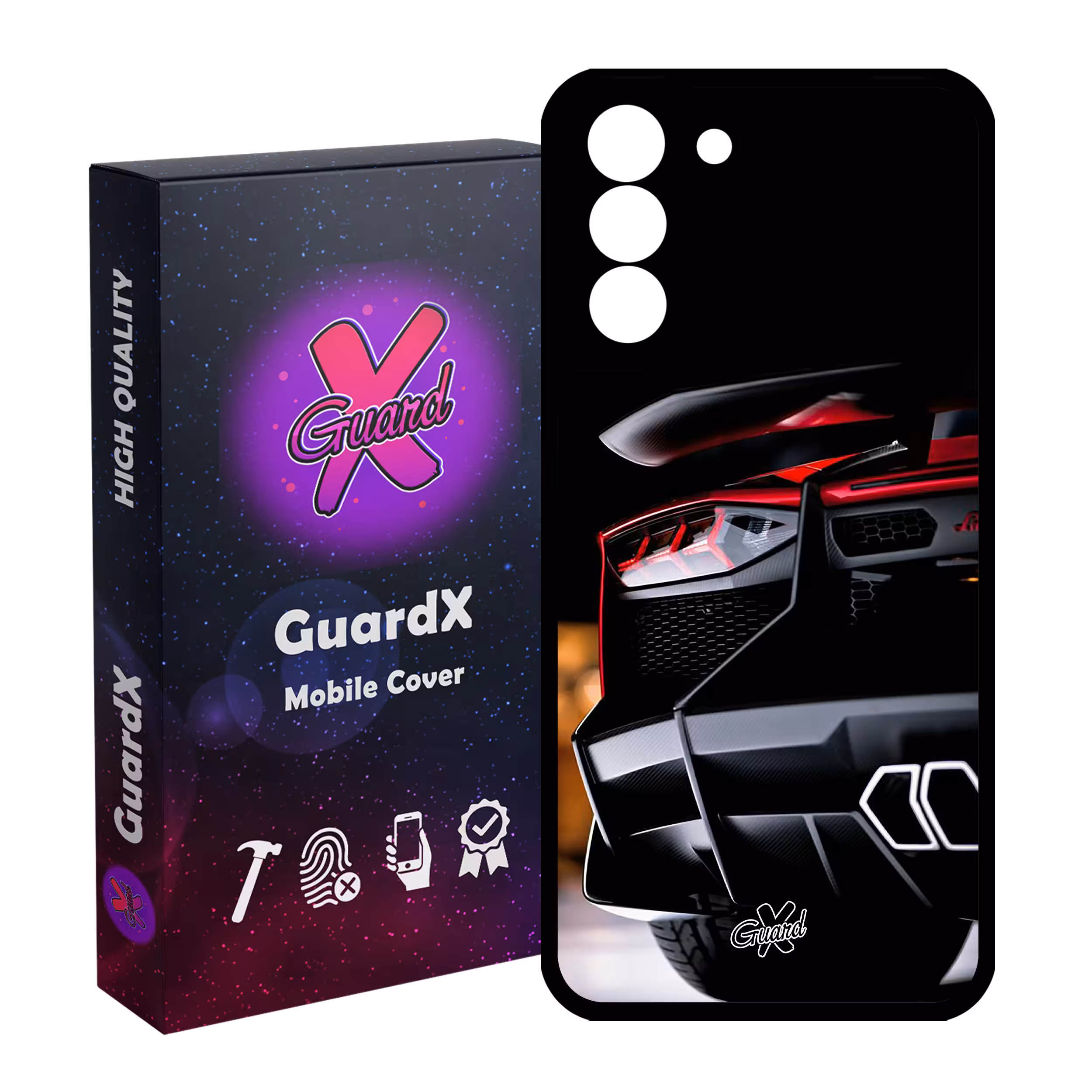 کاور گارد ایکس طرح Lamborghini مدل Glass10336 مناسب برای گوشی موبایل سامسونگ Galaxy S21 FE