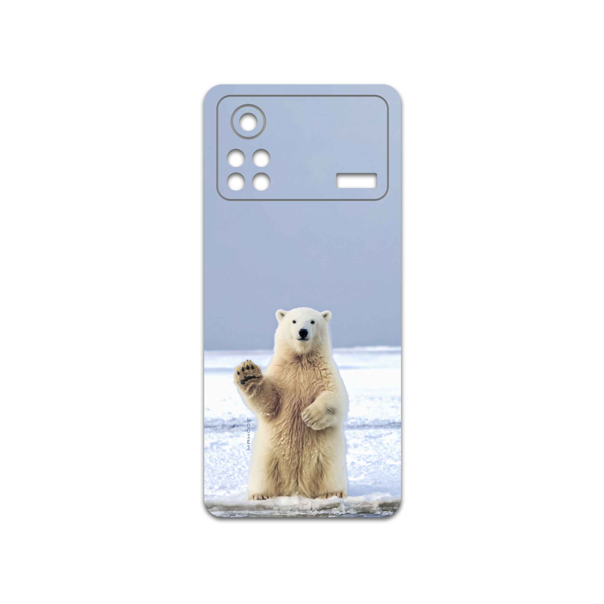 برچسب پوششی ماهوت مدل Polar-bear مناسب برای گوشی موبایل شیائومی Poco X4 Pro 5G