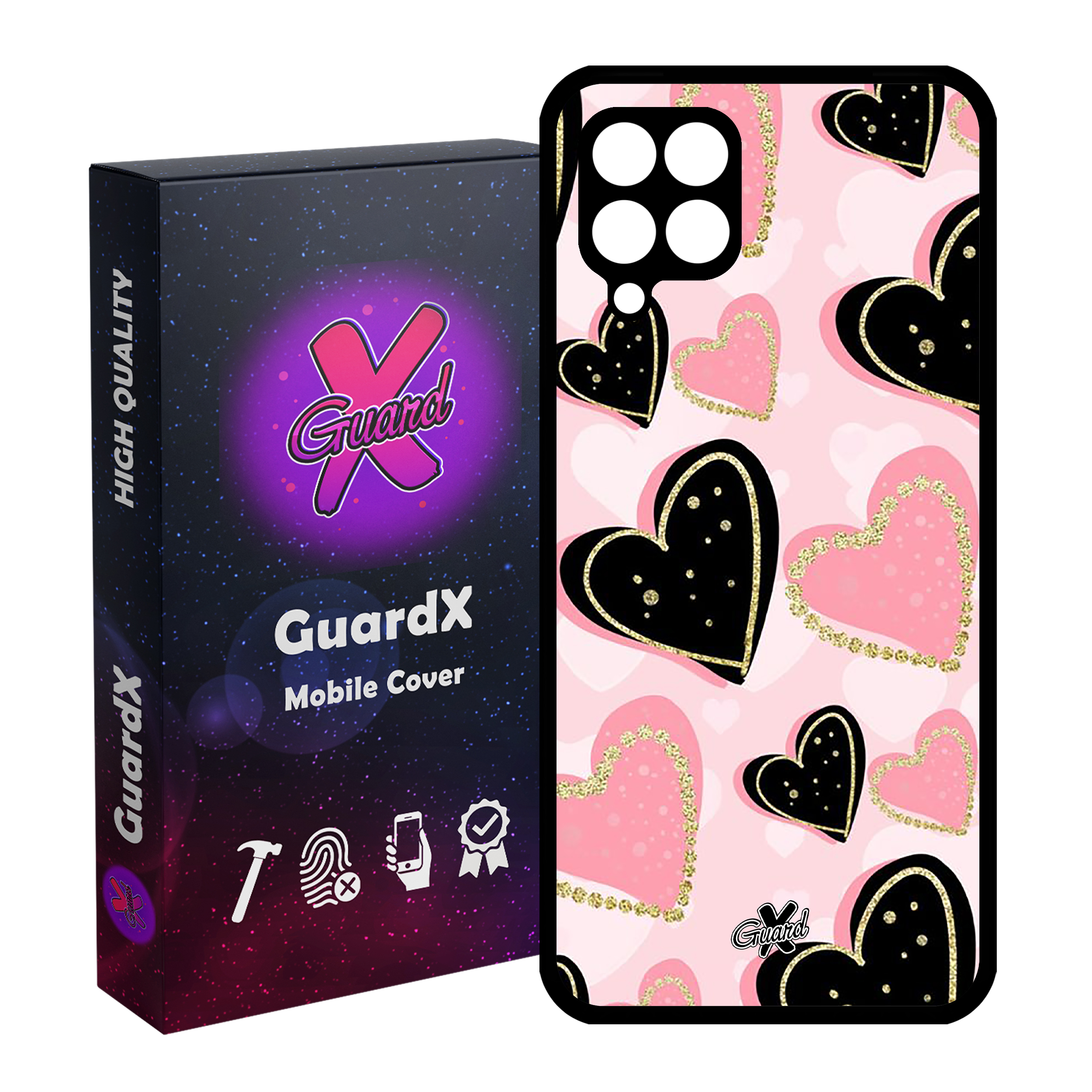 کاور گارد ایکس طرح Love مدل Glass10106 مناسب برای گوشی موبایل سامسونگ Galaxy A12