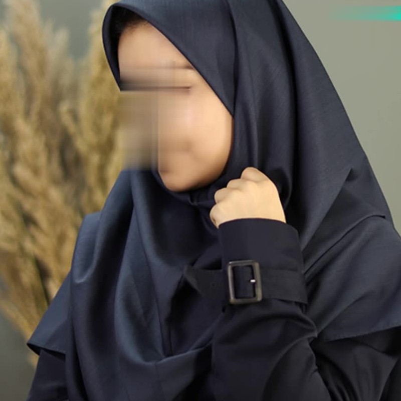 مقنعه بروجرد سرمه ای