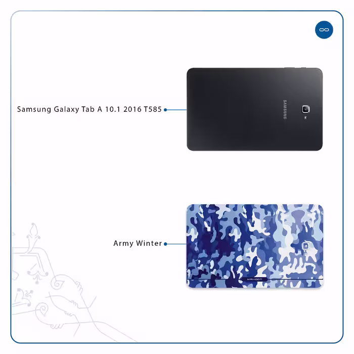 برچسب پوششی ماهوت مدل Army-Winter مناسب برای تبلت سامسونگ Galaxy Tab A 10.1 2016 T585
