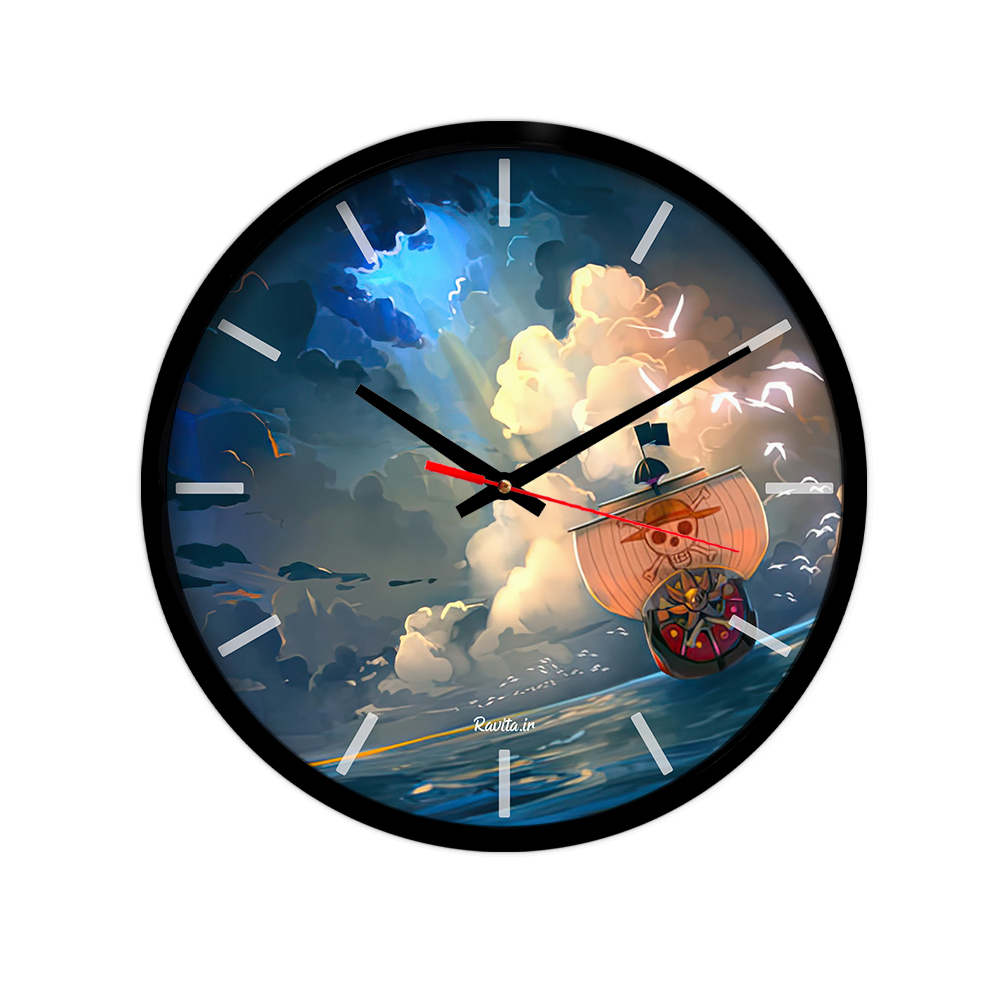 ساعت‌ دیواری رومیزی راویتا طرح وانپیس کد 3451