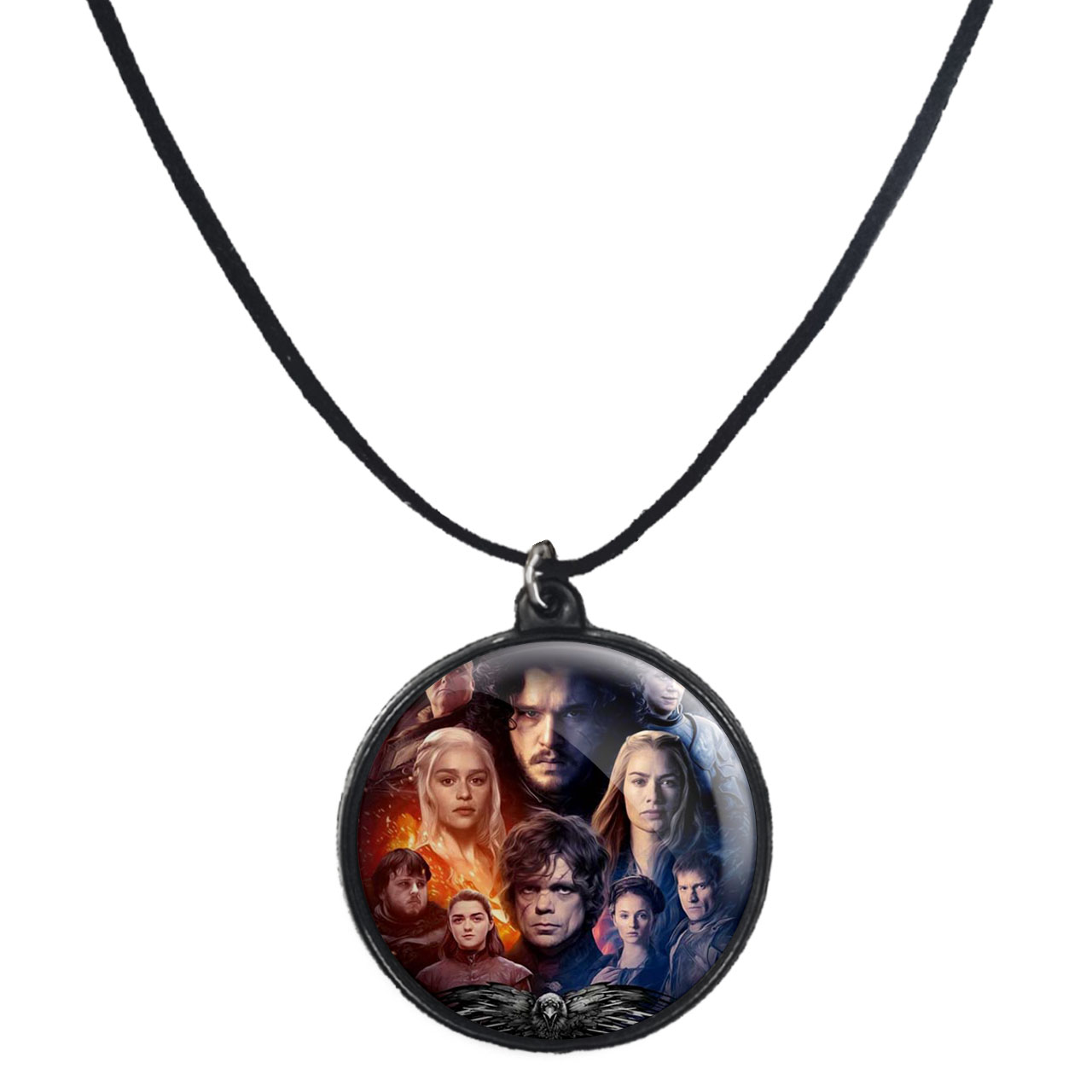 گردنبند پرمانه طرح بازی تاج و تخت کد pmb.2366 مدل دو طرفه