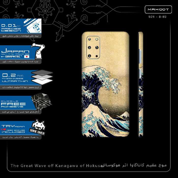 برچسب پوششی ماهوت مدل The Great Wave off Kanagawa of Hokusai-FullSkin مناسب برای گوشی موبایل سامسونگ Galaxy S20 Plus