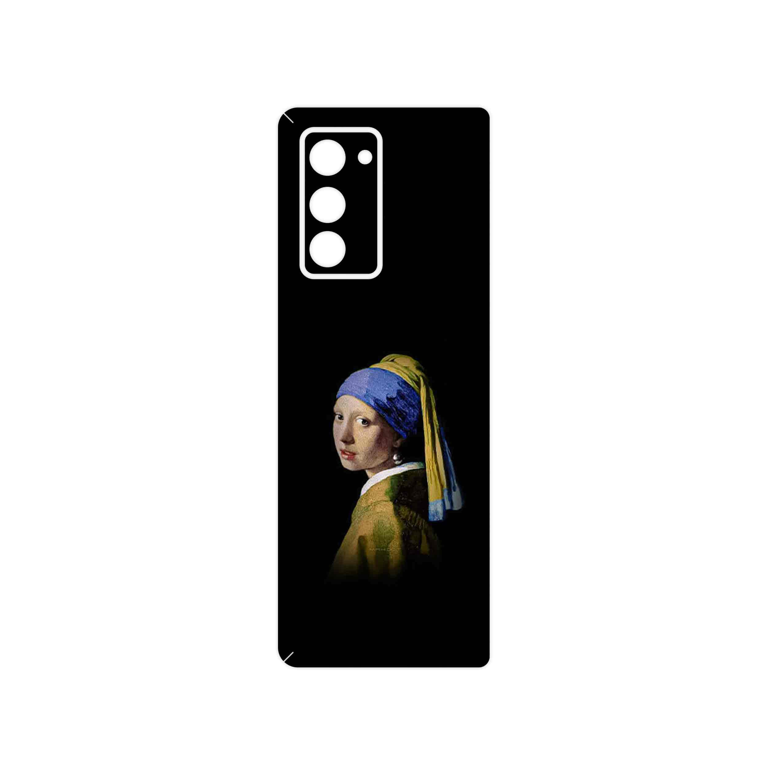 برچسب پوششی ماهوت مدل Girl with a Pearl Earring of Vermeer مناسب برای گوشی موبایل سامسونگ Galaxy Z FOLD 2