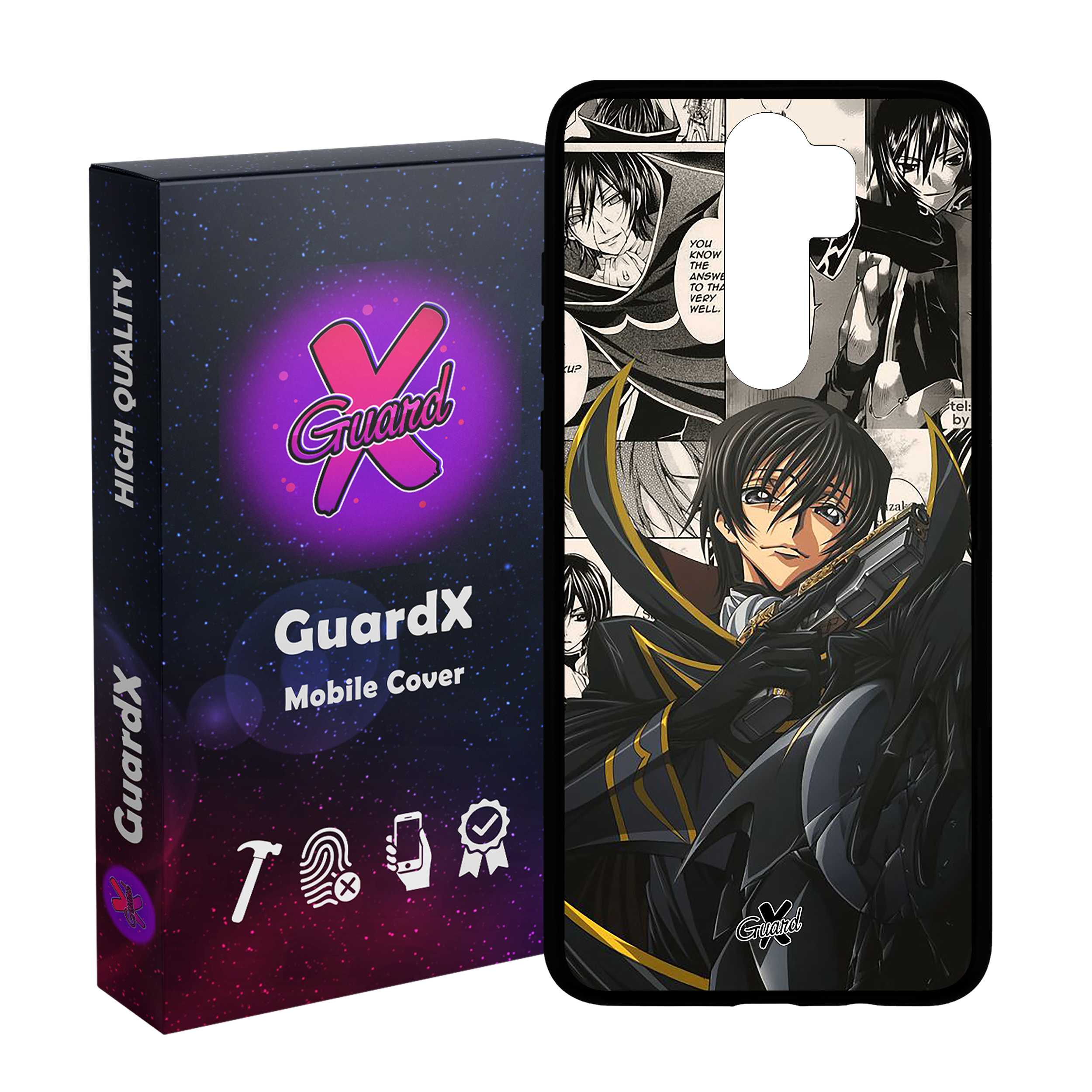 کاور گارد ایکس طرح لولوش انیمه مدل Glass10544 مناسب برای گوشی موبایل شیائومی Redmi Note 8 Pro