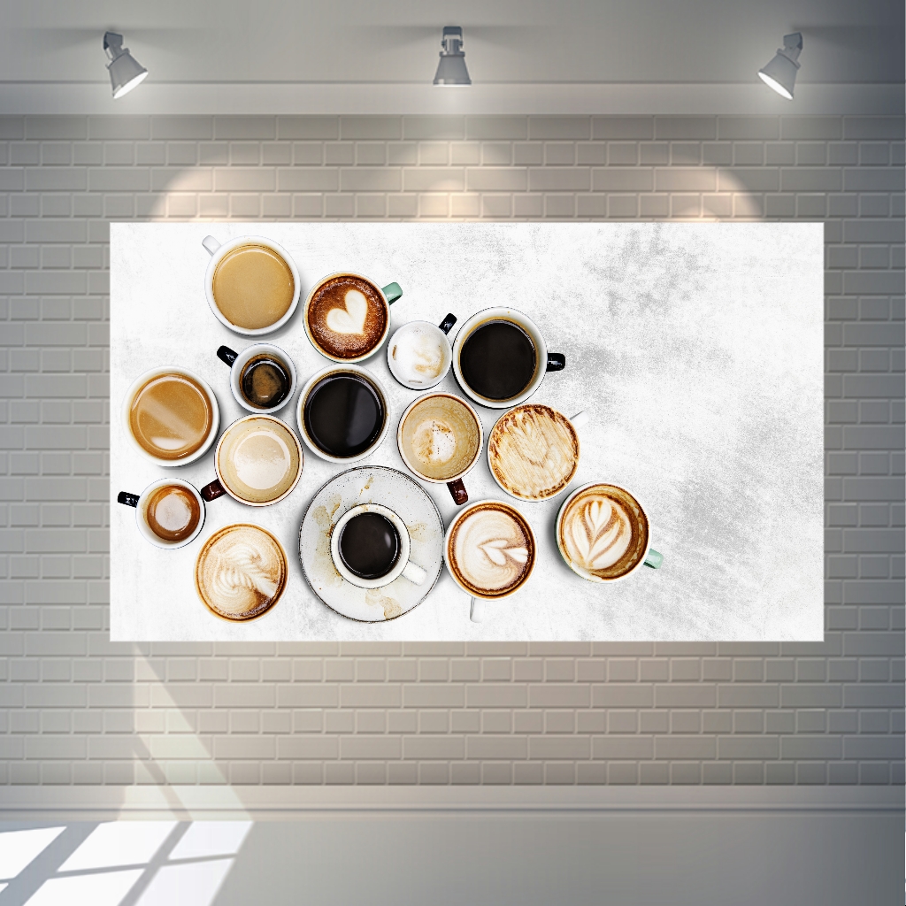 تابلو بوم طرح قهوه مدل منو کلاسیک کافی کد SDB4532