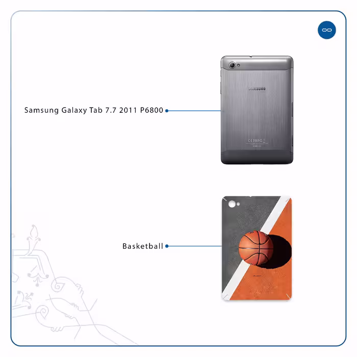 برچسب پوششی ماهوت مدل Basketball مناسب برای تبلت سامسونگ Galaxy Tab 7.7 2011 P6800