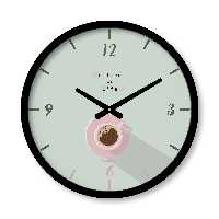 ساعت دیواری بزرگ راویتا طرح قهوه زندگی است کد 3573