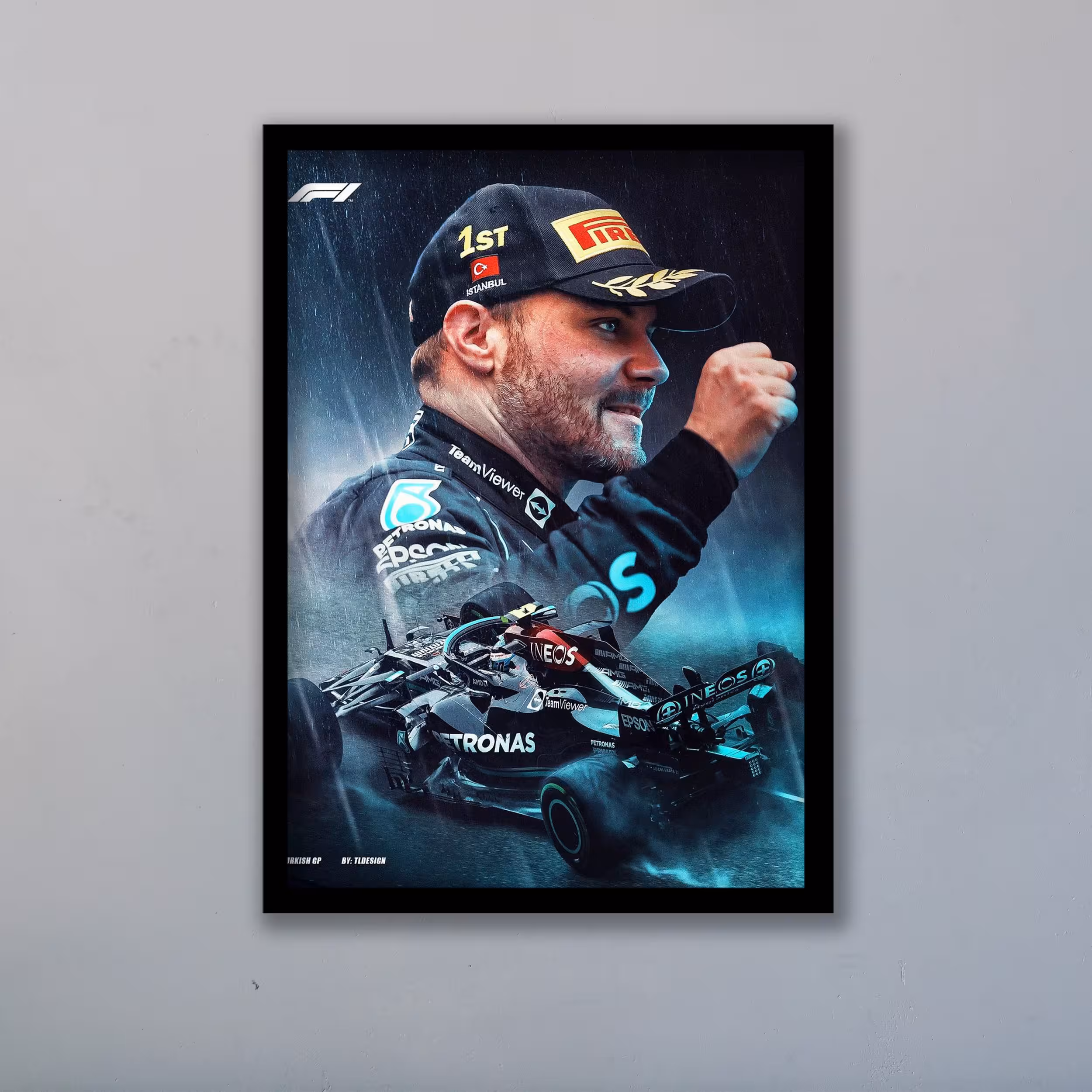 تابلو مدل فرمول یک والتری بوتاس Bottas کد LA-F1G1007B