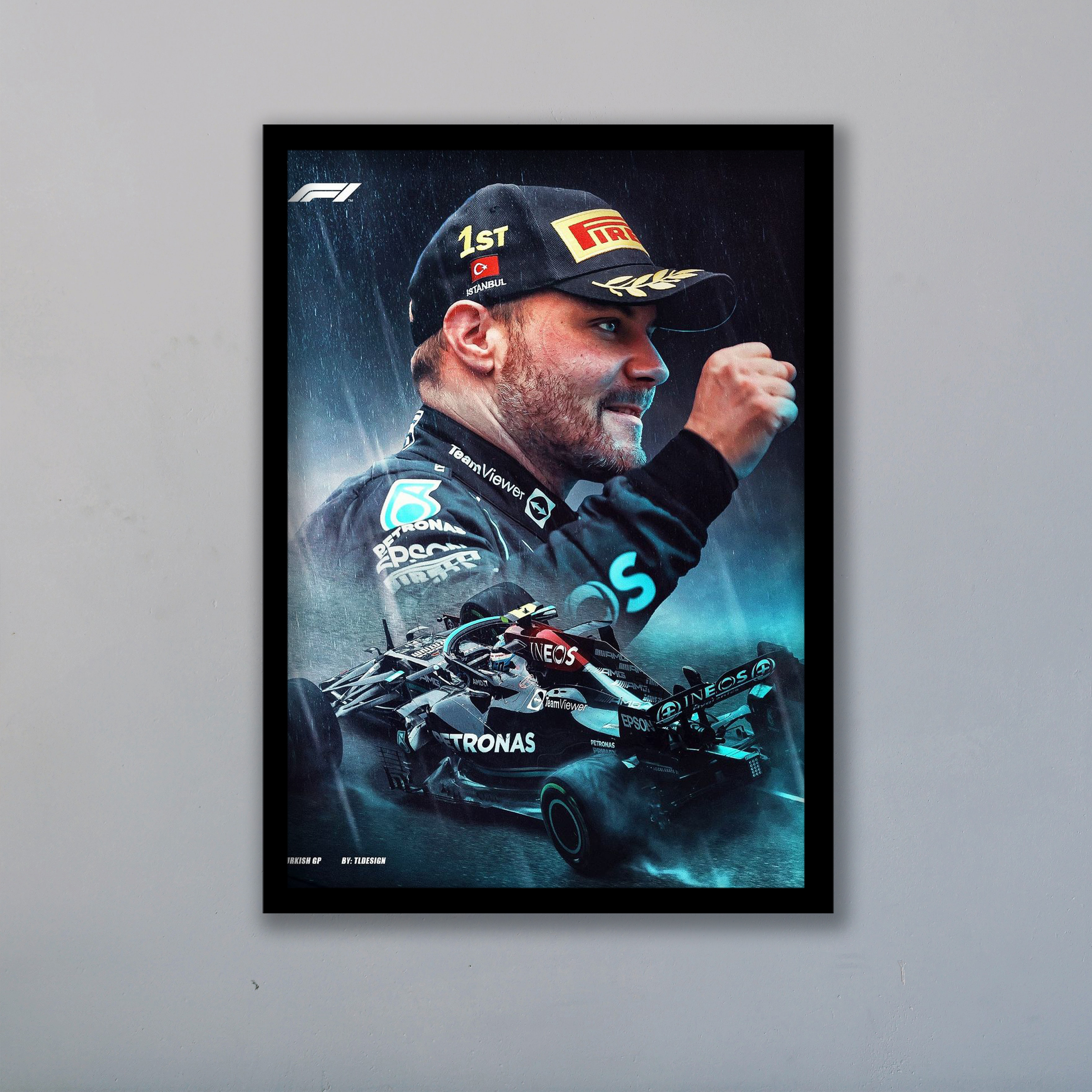 تابلو مدل فرمول یک والتری بوتاس Bottas کد LA-F1G1007B