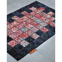 کلاژ فرش دستبافت دو متری امیرخیز مدل تکه دوزی کد 110040