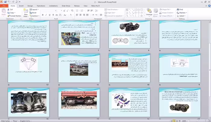 پاورپوينت واگن بوژي به همراه word
