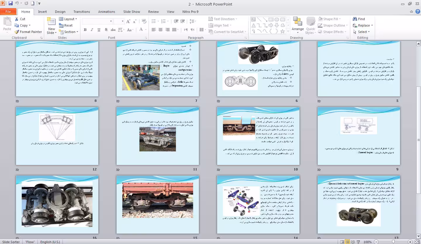 پاورپوينت واگن بوژي به همراه word