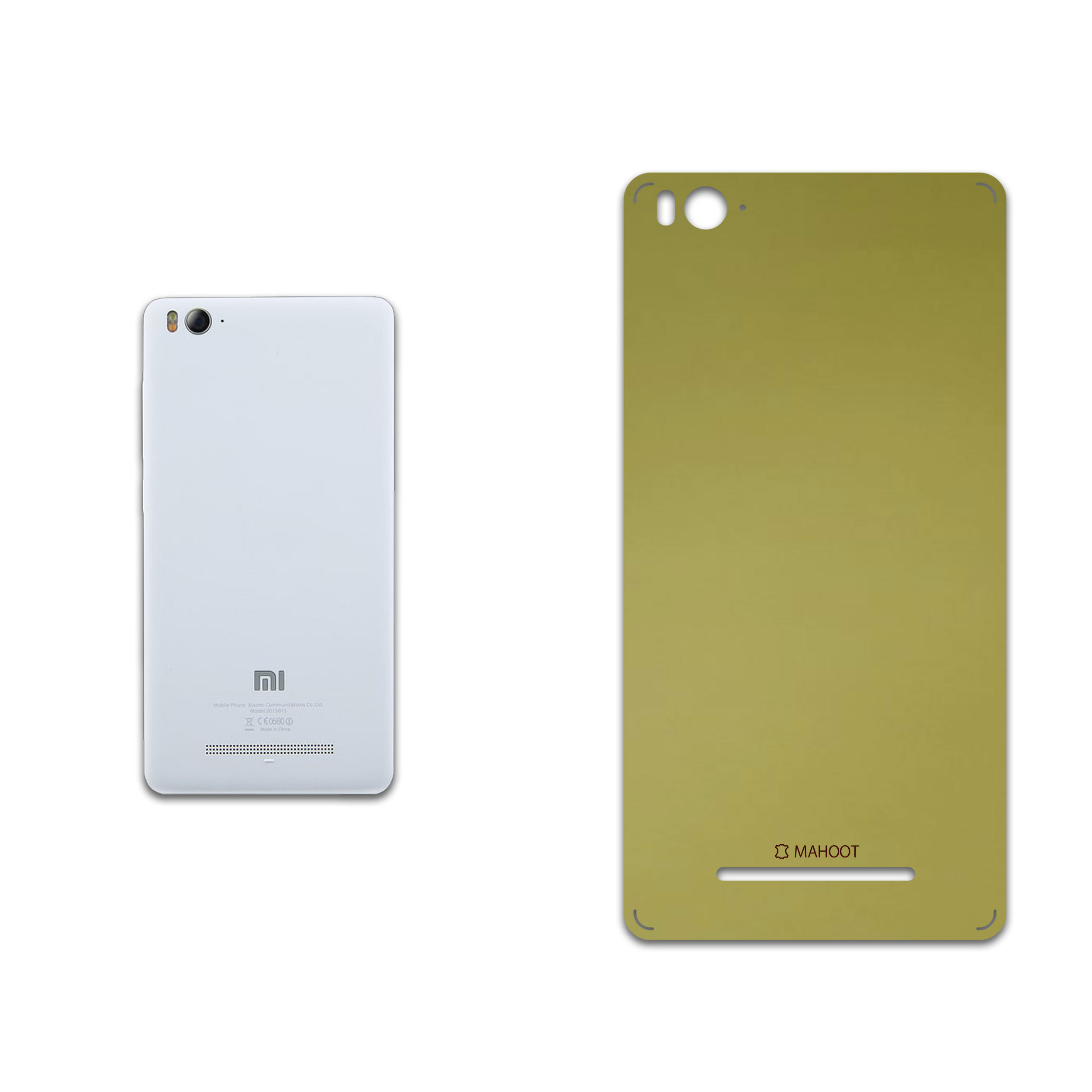 برچسب پوششی ماهوت مدل Matte-Gold مناسب برای گوشی موبایل شیائومی Mi 4c