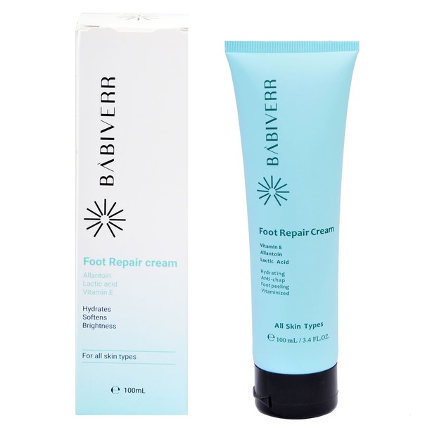 باب ايور کرم روشن کننده و ترميم کننده ترک پا 100 ميل BABIVERR FOOT REPAIR CREAM