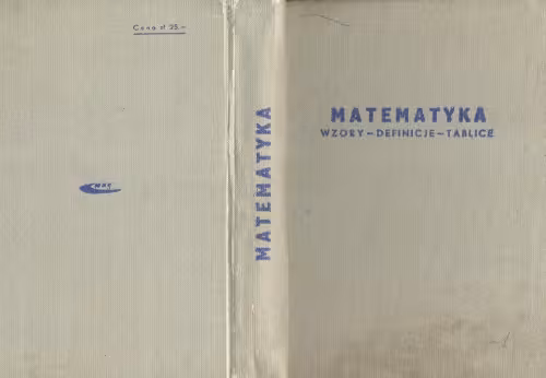 خرید و دانلود نسخه کامل کتاب Matematyka - wzory - definicje - tablice