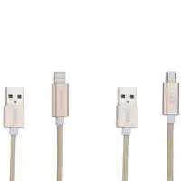 کابل تبدیل USB به لایتنینگ/microUSB یونیتک مدل Y-C4023GD طول 1.5 متر