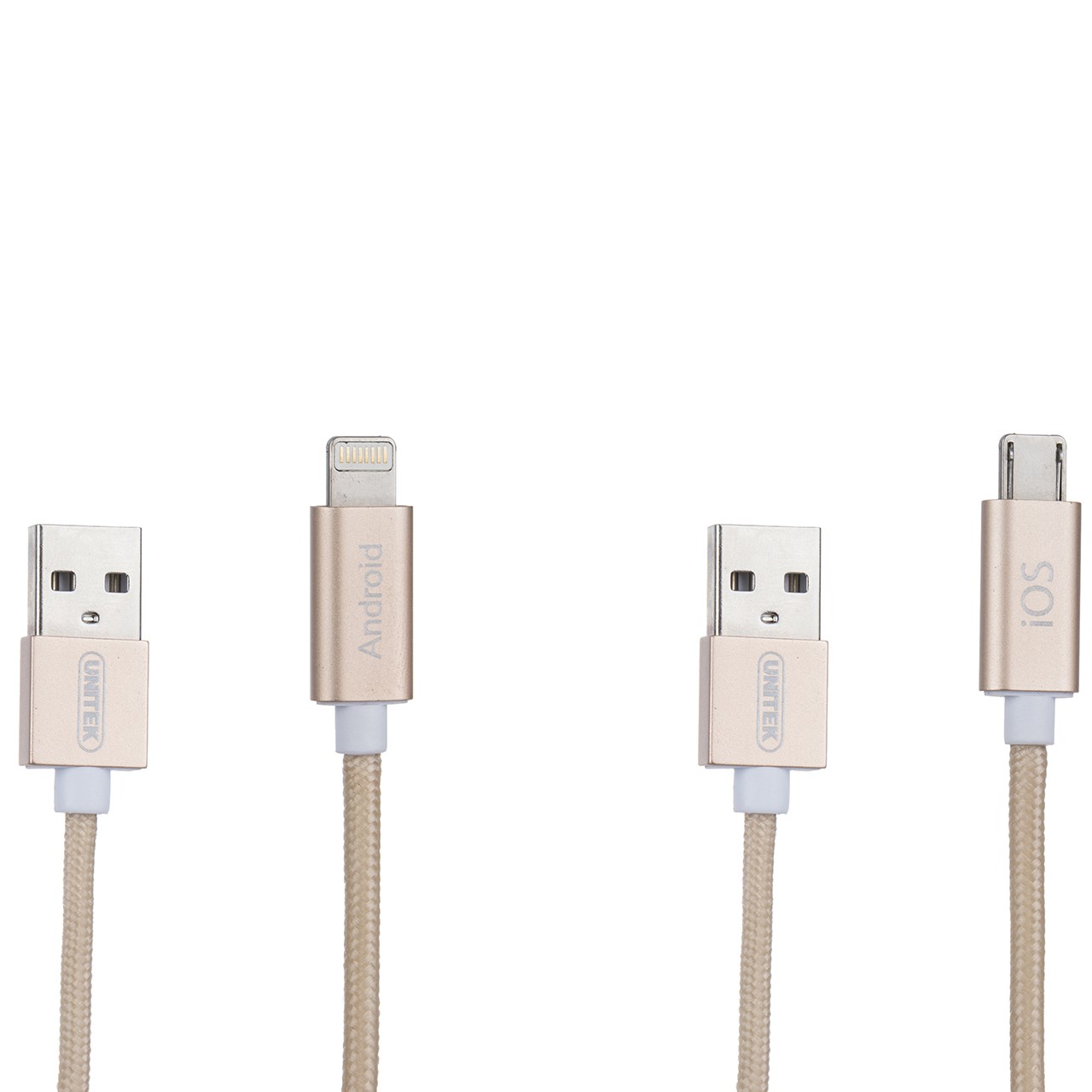 کابل تبدیل USB به لایتنینگ/microUSB یونیتک مدل Y-C4023GD طول 15 متر