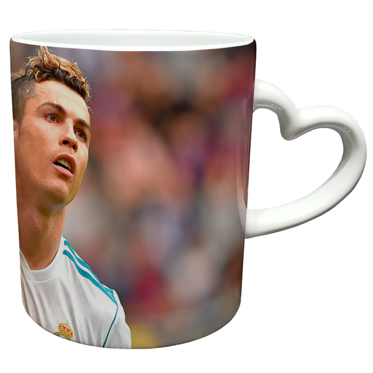 ماگ مدل دسته قلبی طرح رونالدو کد 176