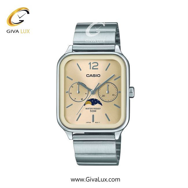 ساعت مچی اورجینال مردانه کاسیو Casio سه موتوره فول تایم نقره ای | نقره ای| شیری| کد رفرنس MTP-M305D-9AVDF