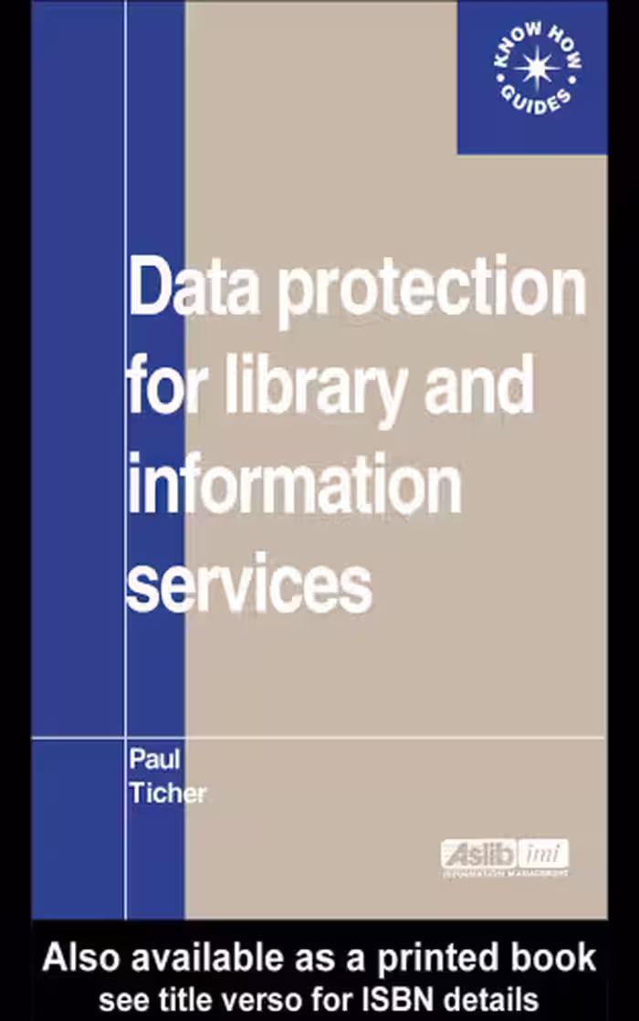 خرید و دانلود نسخه کامل کتاب Data Protection for Library and Information Services