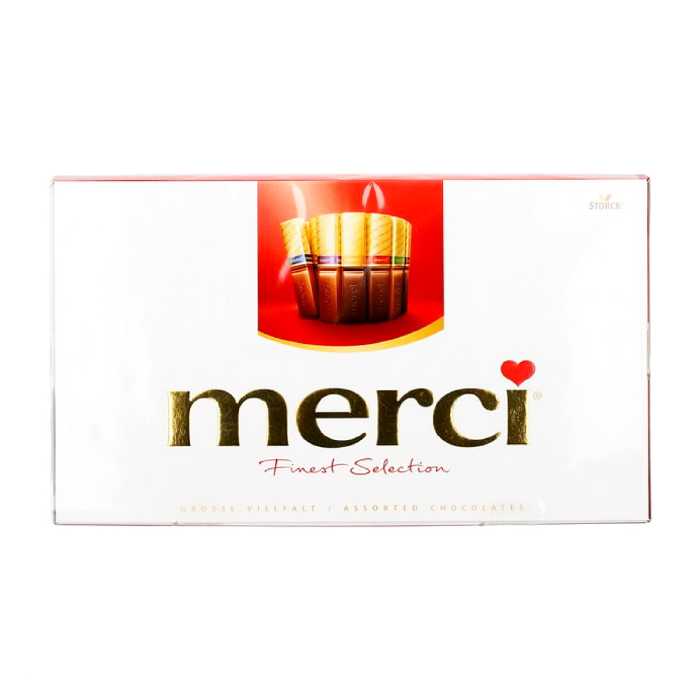 شکلات کادویی مرسی قرمز 400 گرمی merci

