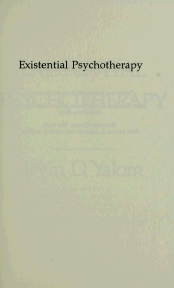 خرید و دانلود نسخه کامل کتاب Existential Psychotherapy BY Yalom - Pdf