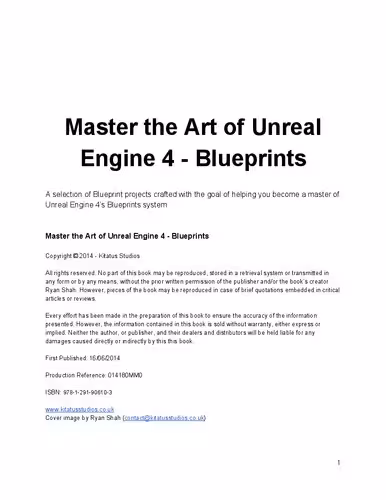 خرید و دانلود نسخه کامل کتاب Mastering the Art of Unreal Engine 4 - Blueprints