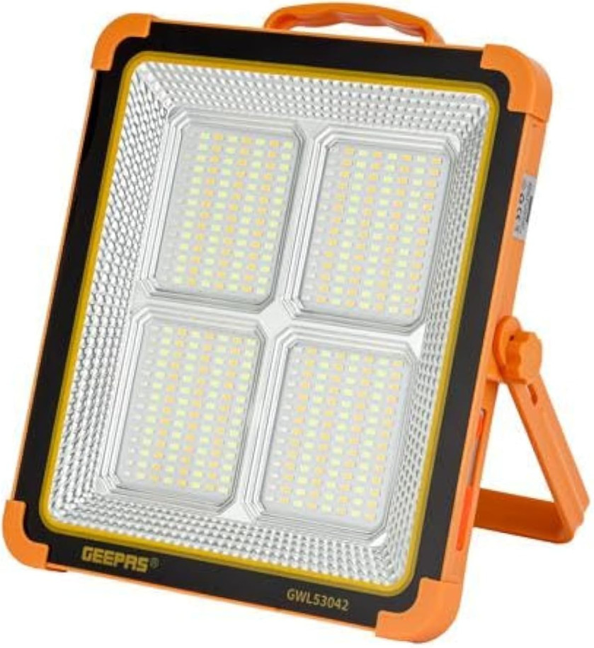 چراغ اضطراری LED قابل شارژ جیپاس با پنل خورشیدی مدل GWL53042