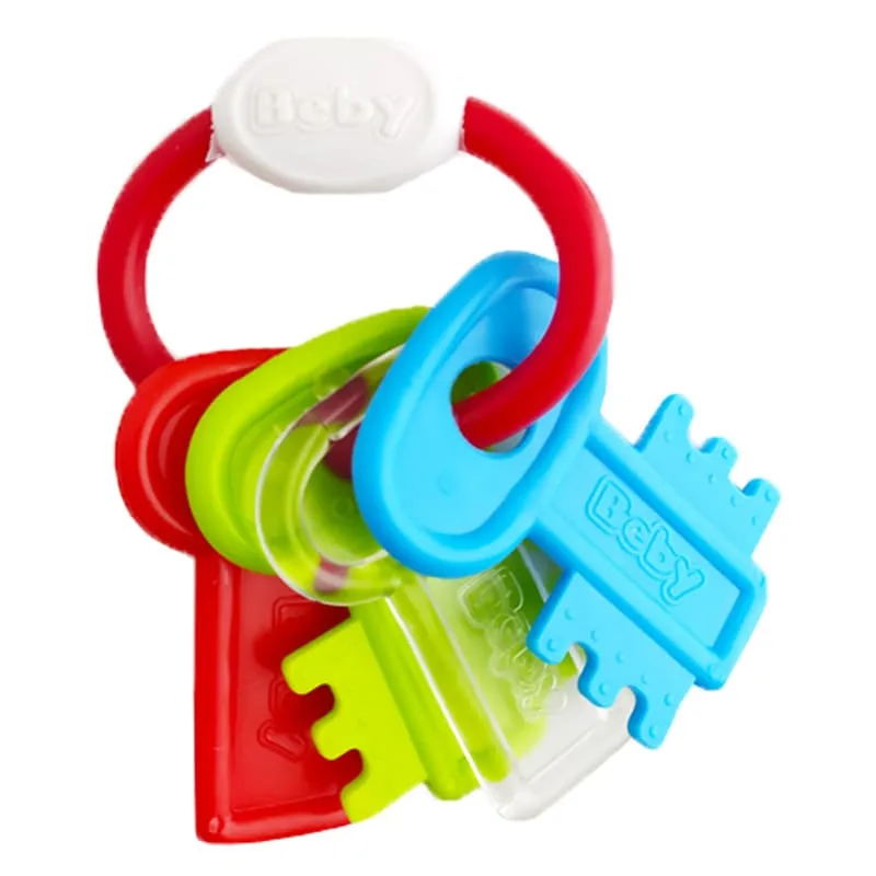 جغجغه دندان گیر دسته کلید طلقی Baby Club